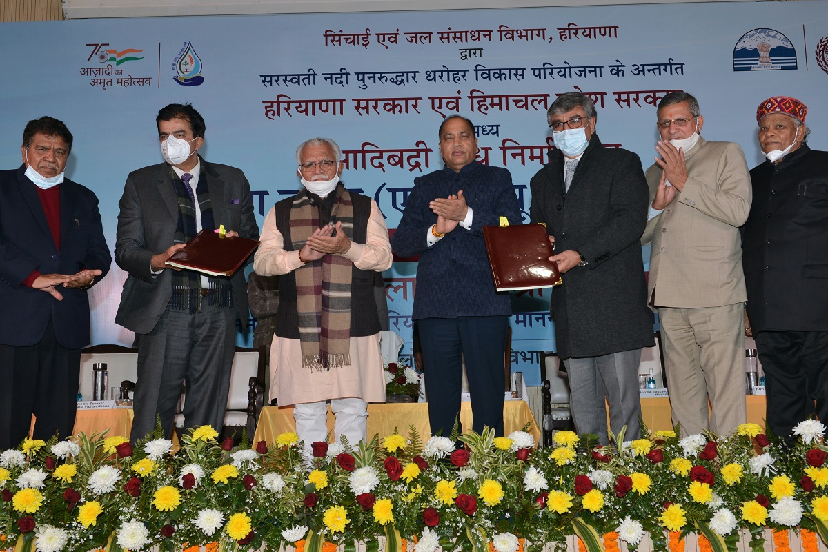 HP, Haryana govt signs MoU for rejuvenation of Saraswati river