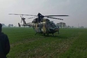 Army helicopter makes emergency landing in Haryana field