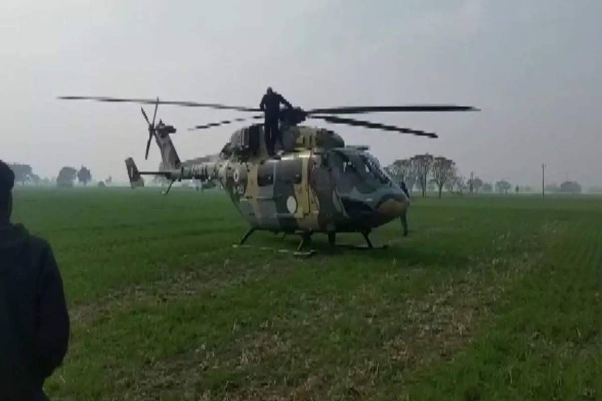 Army helicopter makes emergency landing in Haryana field