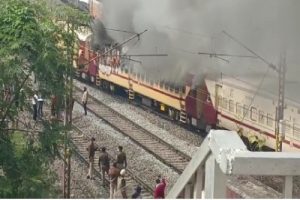 Shramjeevi Express train set on fire by agitators in Bihar’s Gaya