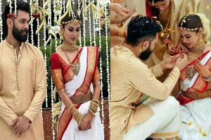 Bengali queen Mouni Roy rules the South Indian attire in her wedding