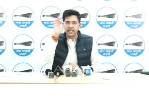 Corrupt political parties spreading fake news to stop Arvind Kejriwal: Raghav Chadha on Vishwas’ claim