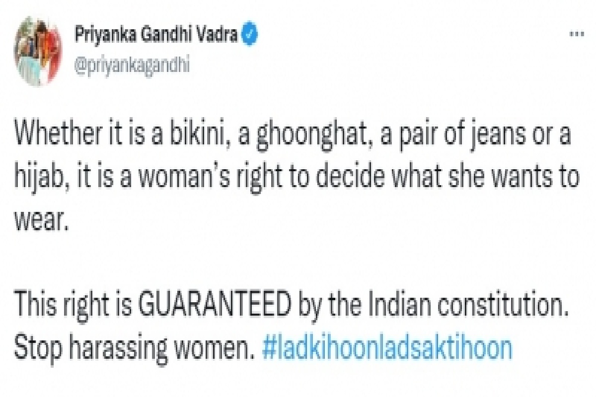 Priyanka Gandhi, hijab row, Karnataka