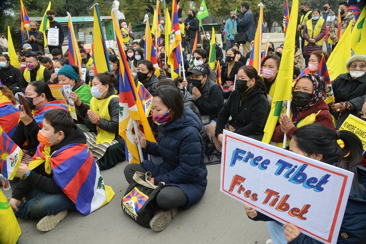 Tibetans in Delhi protest against Beijing Olympics