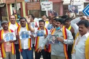 Protest in Bengaluru against Ajay Devgn’s comments on Hindi
