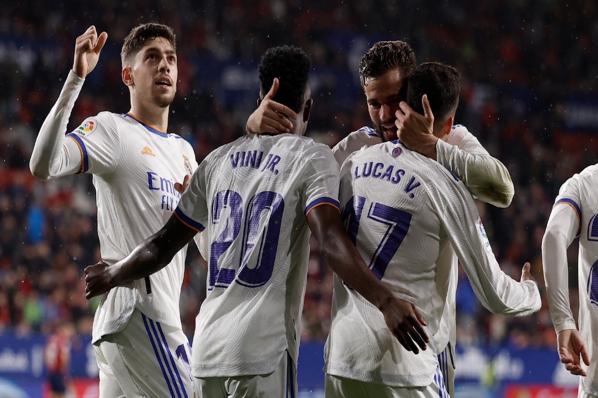 Real Madrid move closer to title with win in Pamplona; Granada hold Atletico to draw