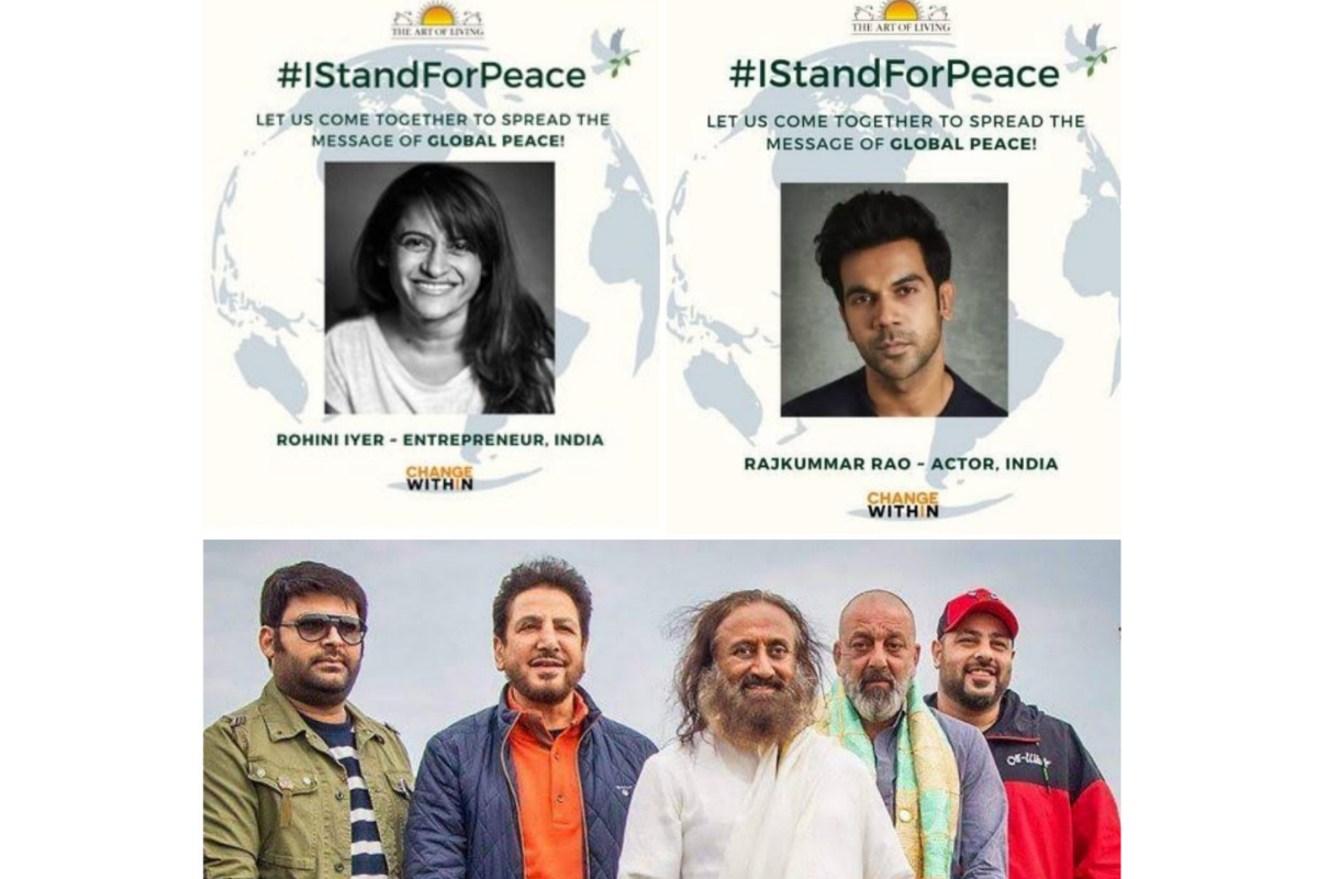 The entertainment industry joins Sri Sri Ravi Shankar’s global peace movement