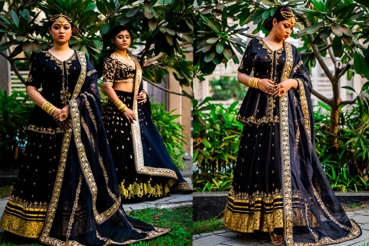 A 73 Black New Bridal Wear Velvet Lehenga Choli in Surat at best price by  Retail Market Surat - Justdial