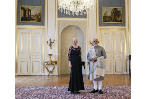 PM Modi meets Queen of Denmark Margrethe II at her palace