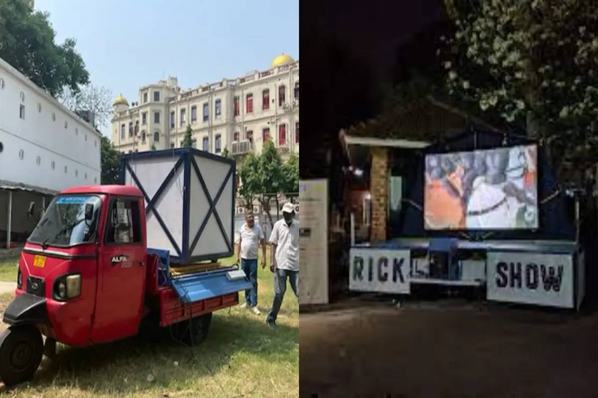 French artiste brings cinema in a rickshaw