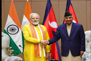 PM Narendra Modi and Nepal PM Sher Bahadur Deuba hold bilateral talks at Lumbini