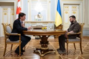 Canadian Prime Minister Justin Trudeau meets Zelensky in Kiev