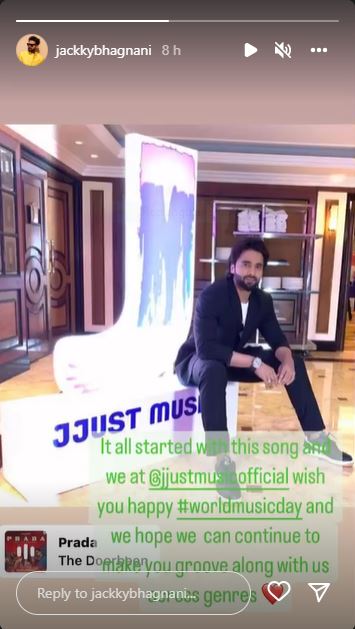Jackky Bhagnani wishes everyone a Happy World Music Day