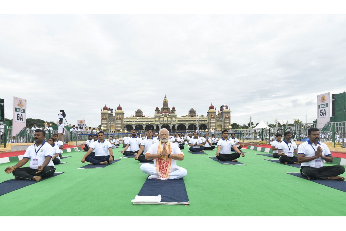 PM Modi leads Yoga Day celebrations from Mysuru, says yoga brings peace to society