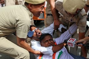 Delhi Police removes Congress workers protesting near ED office