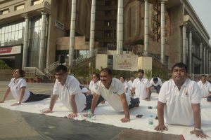 NIXI celebrates Yoga Day at The Statesman House in Delhi