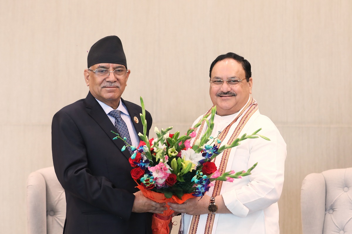 Former Nepal PM ‘Prachanda’ meets Nadda