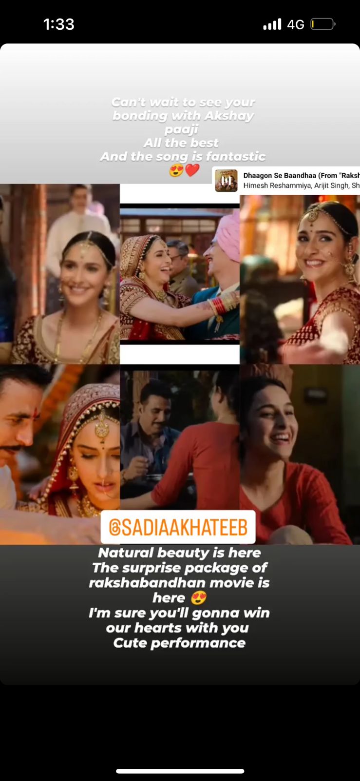 Fans adore the chemistry of Sadia & Akshay in 'Raksha Bandhan'