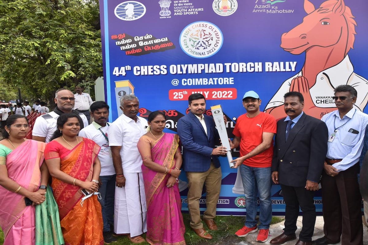 Tamil Nadu: Chess Olympiad Torch Relay reaches Coimbatore