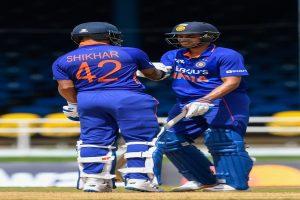 Dhawan, Gill inspire India to three-run win in high-scoring first ODI vs West Indies