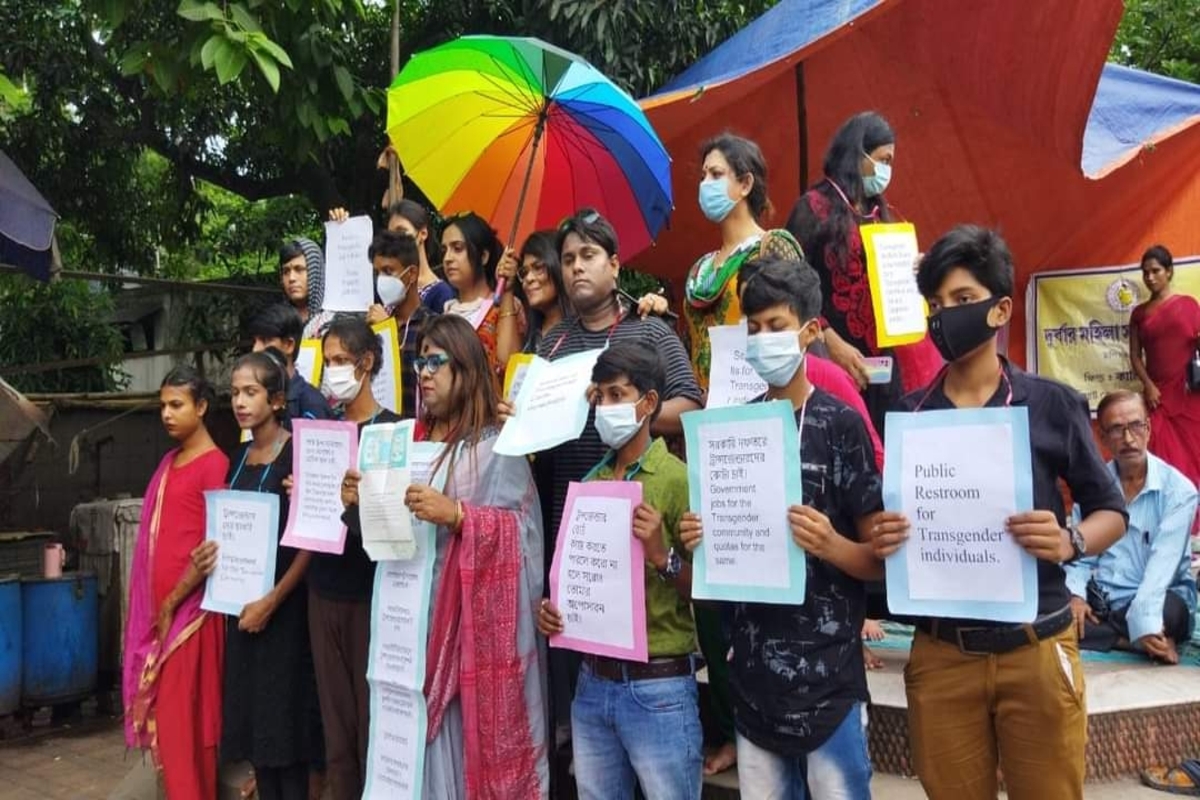 LGBTQ activists hit the streets in Kolkata against alleged inaction of transgender development board