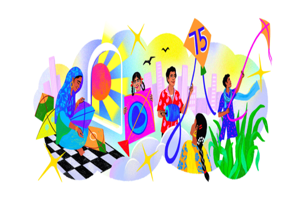 Google, India, 76th Independence Day, Doodle, illustrated, Kerala, August 15