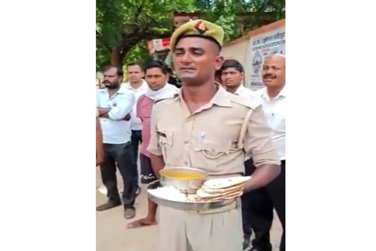 UP cop complains about poor food quality, video goes viral