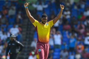 Obed McCoy’s record six-wicket haul demolishes India as West Indies level series