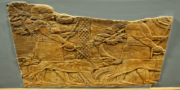 Assyrian Huntsmen with Hounds