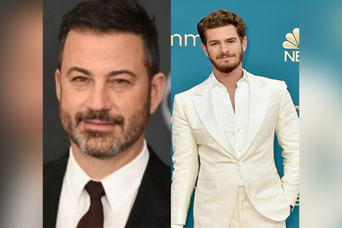 Jimmy Kimmel, Andrew Garfield, SpiderMan 2022 Emmys, award ceremony, real spider man, entertainment