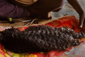 Maa Durga’s idol’s long hair made by Muslim craftsmen since ages
