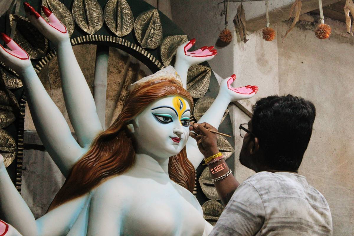 Going beyond reverence, creating life-like formations of Maa Durga