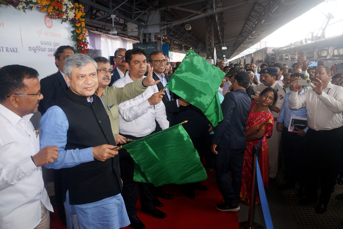 India's first aluminium freight rake from Bhubaneswar inaugurated