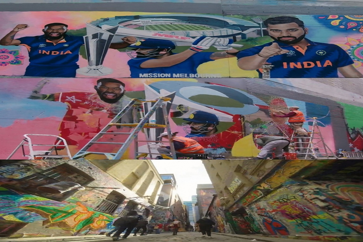 Melbourne paints city in colours of India team jersey; Rohit, Kohli, Hardik hold prominence