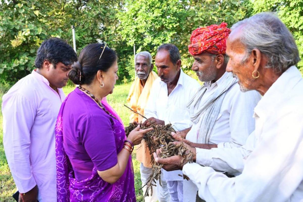 Raje corners Gehlot Govt in Rajasthan over farmers’ woes