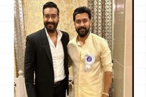 Ajay Devgn shares picture with Suriya from National film award ceremony