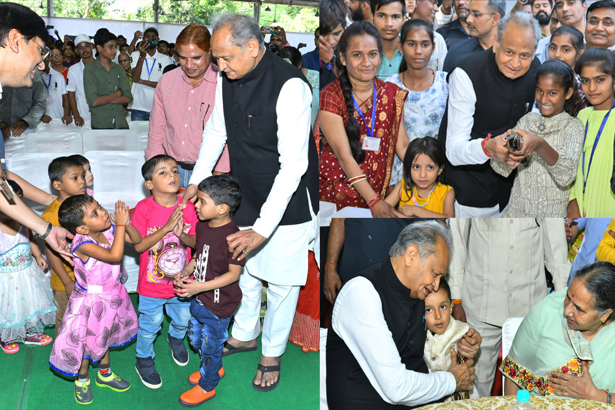 Emotional get-together: Gehlot’s luncheon with Covid-19 orphaned children