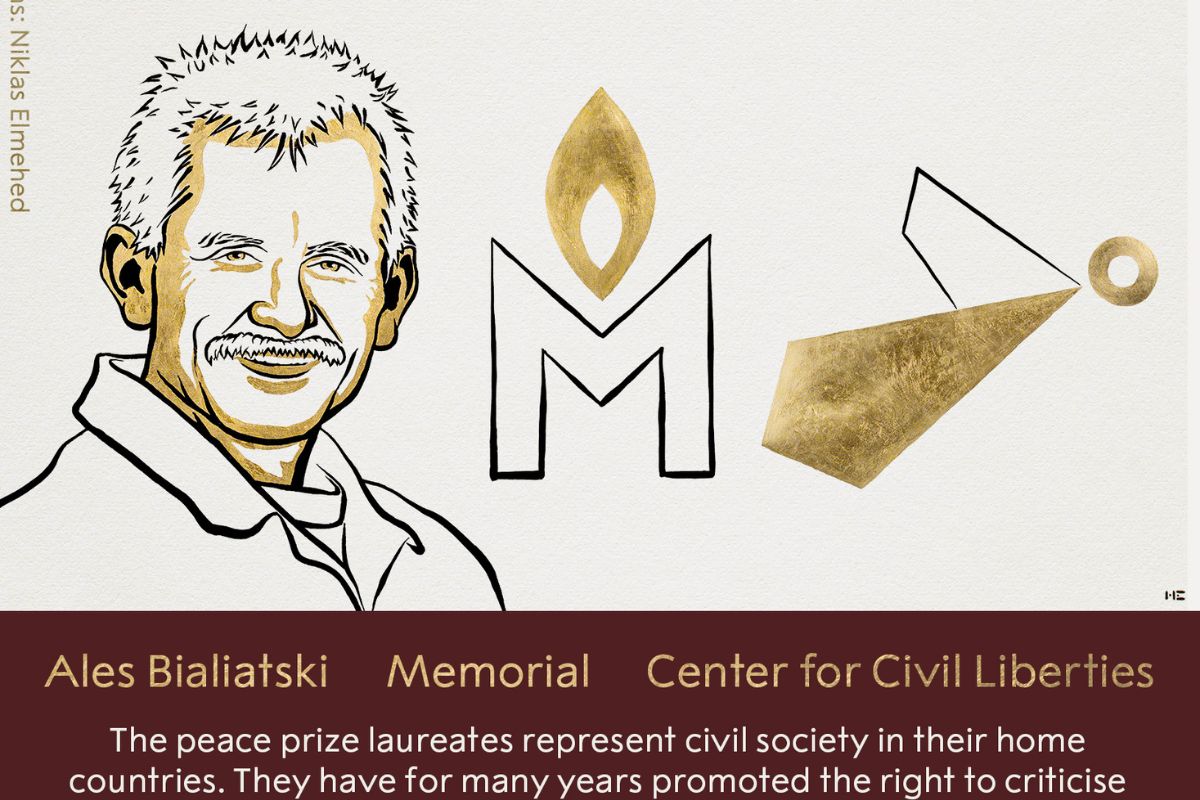 Ales Bialiatskiwin, Russia’s Memorial, Ukraine’s Center for Civil Liberties win 2022 Nobel Peace Prize