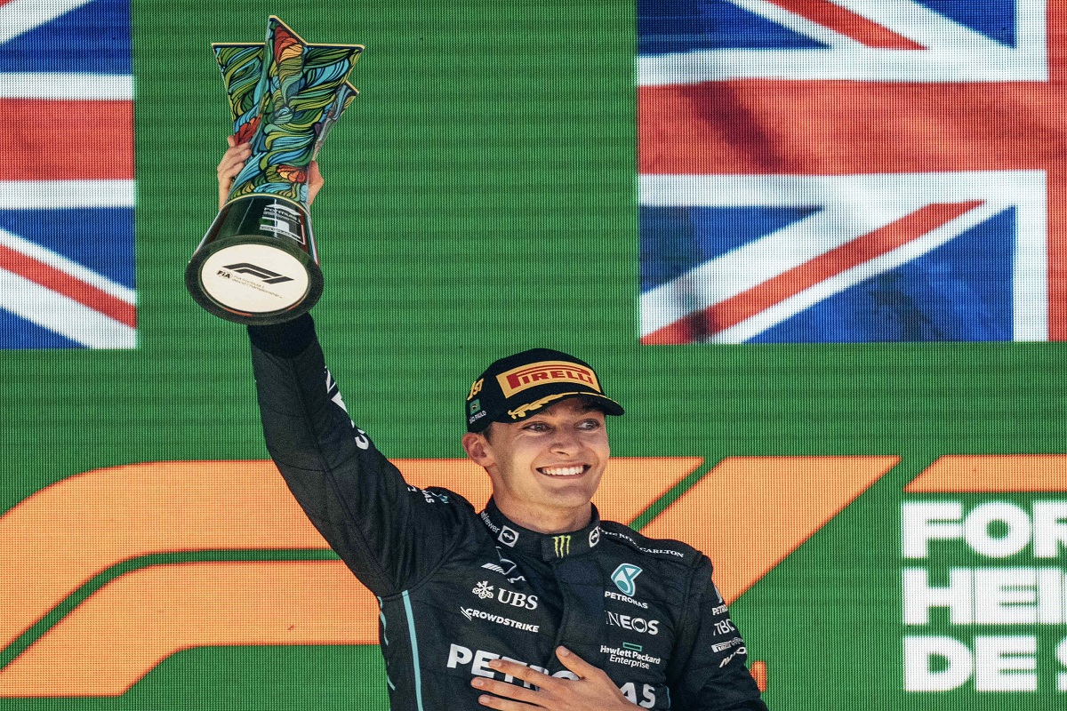 George Russell wins his first F1 race in Brazilian GP