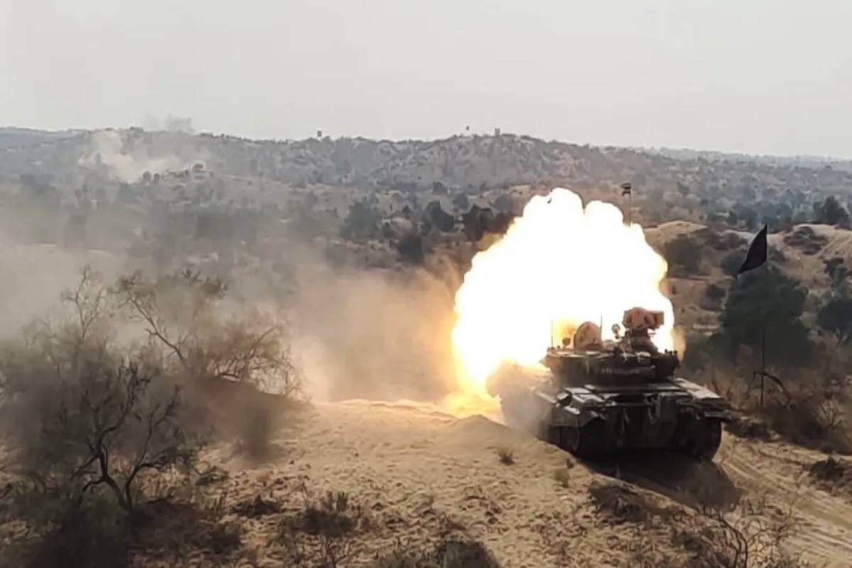 Fire power exercise 'Shatrunash’ conducted in Thar desert
