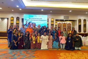 Adolescent girls don child rights advocate’s role, interact with global representatives