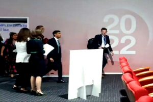 Sunak rushed out of stage at COP27: Report
