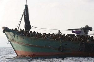 Boat adrift at sea for weeks carrying Rohingya refugees reaches Indonesia’s Aceh