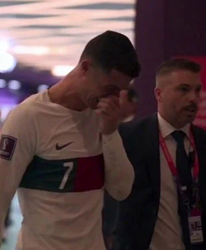 Cristiano Ronaldo walks down tunnel in tears as Portugal crash out of World Cup
