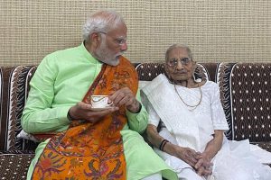 PM Modi seeks mother’s blessings ahead of second phase of voting in Gujarat