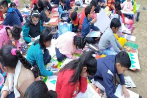 Painting competition inspired by PM’s book ‘Exam Warriors’ on Dec 26