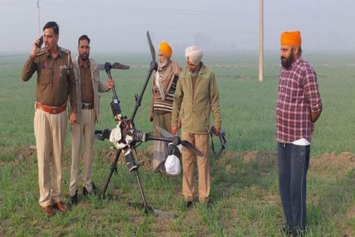 Hexacopter drone with 5 kg heroin found near India-Pakistan border in Punjab’s Tarn Taran