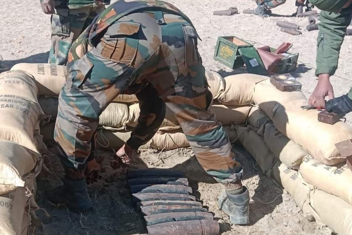 Army destroys unexploded Wartime shells destroyed in Ladakh