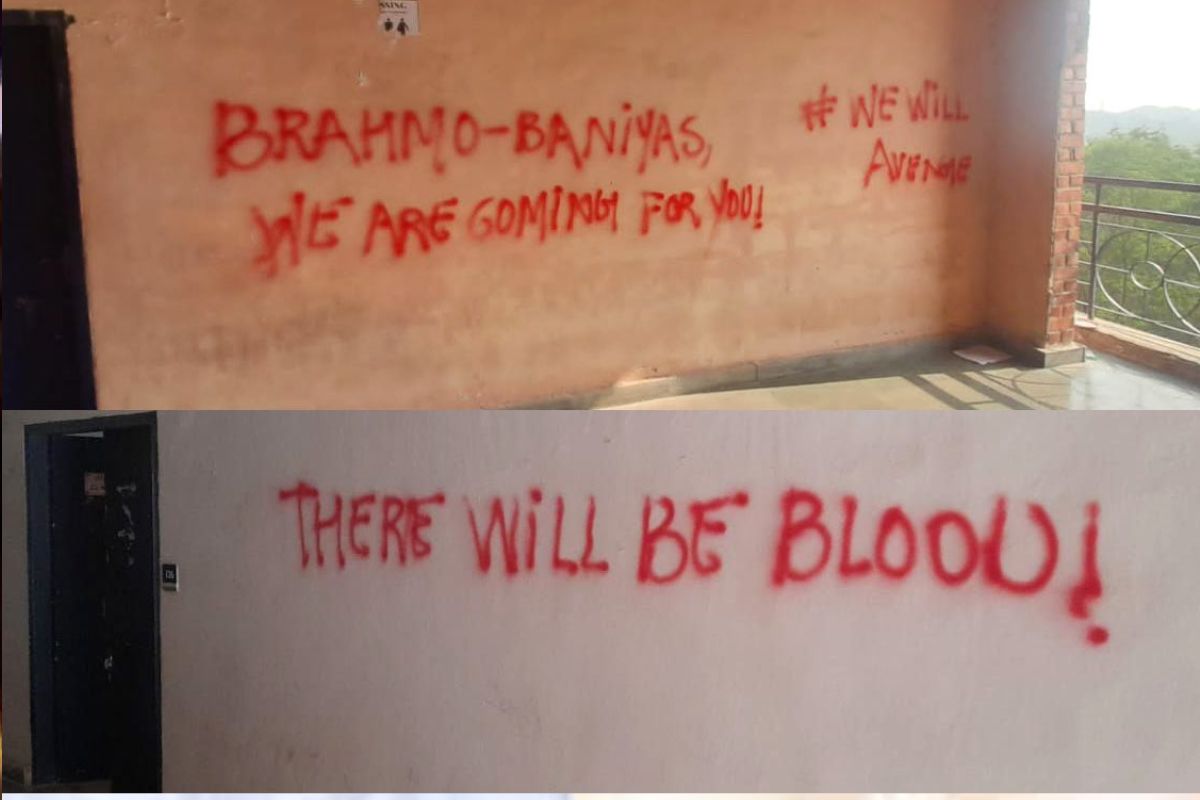 Anti-Brahmin slogans on walls of JNU spark controversy
