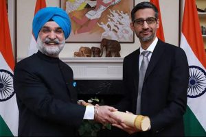 India’s envoy to US hands over Padma Bhushan to Google CEO Sundar Pichai